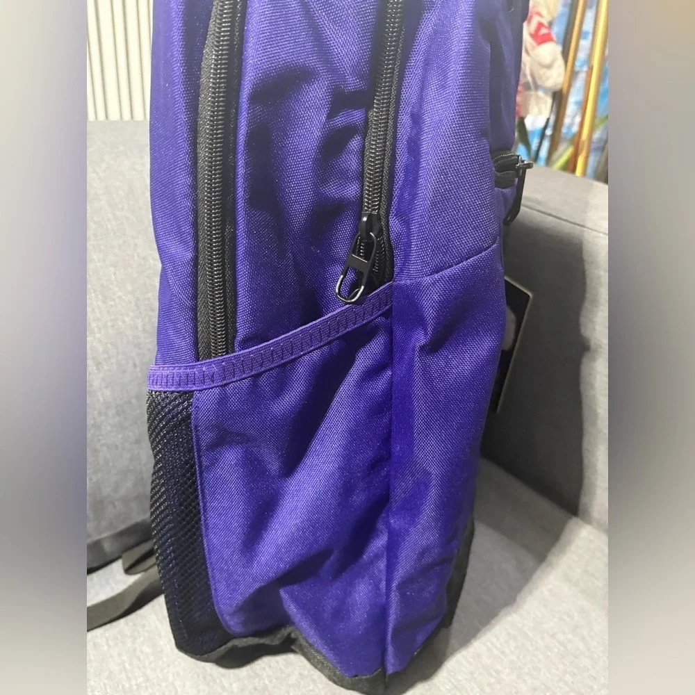 Adidas Men's Backpack in Vibrant Purple and Black